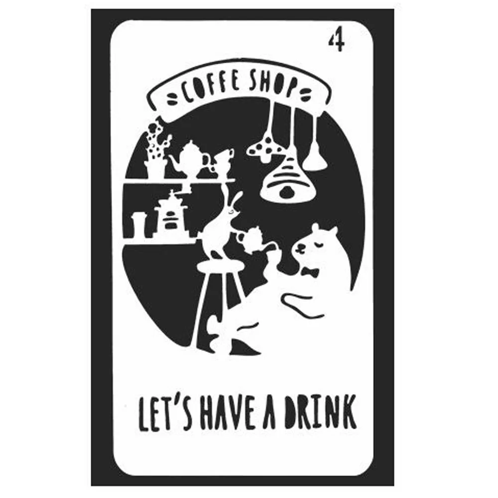 

Happy Birthday DIY Craft Hollow Layering Stencils For Wall Painting Scrapbooking Stamping Photo Album Decorative Embossing #4