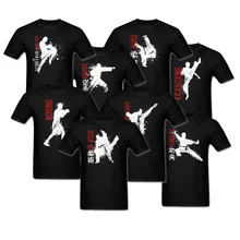 Летняя футболка MMA Boxinger Jiu-Jitsu BJJ Muay Thai Blitz дзюдо кикбоксинг каратэ корейский Тхэквондо Кунг-фу хлопок Принт футболки