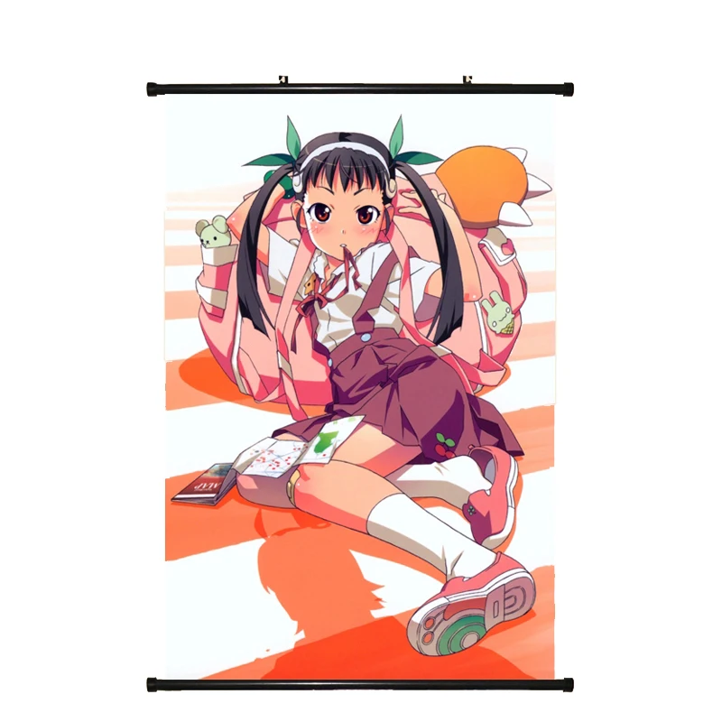 Японское аниме моногатари бакемоногатари Hanamonogatari сексуальная девушка Hachikuji Mayoi
