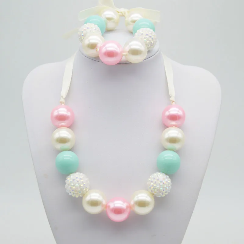 2016 New Style Baby Girls Jewelry Sets Kids Chunky Bubblegum Necklaces
