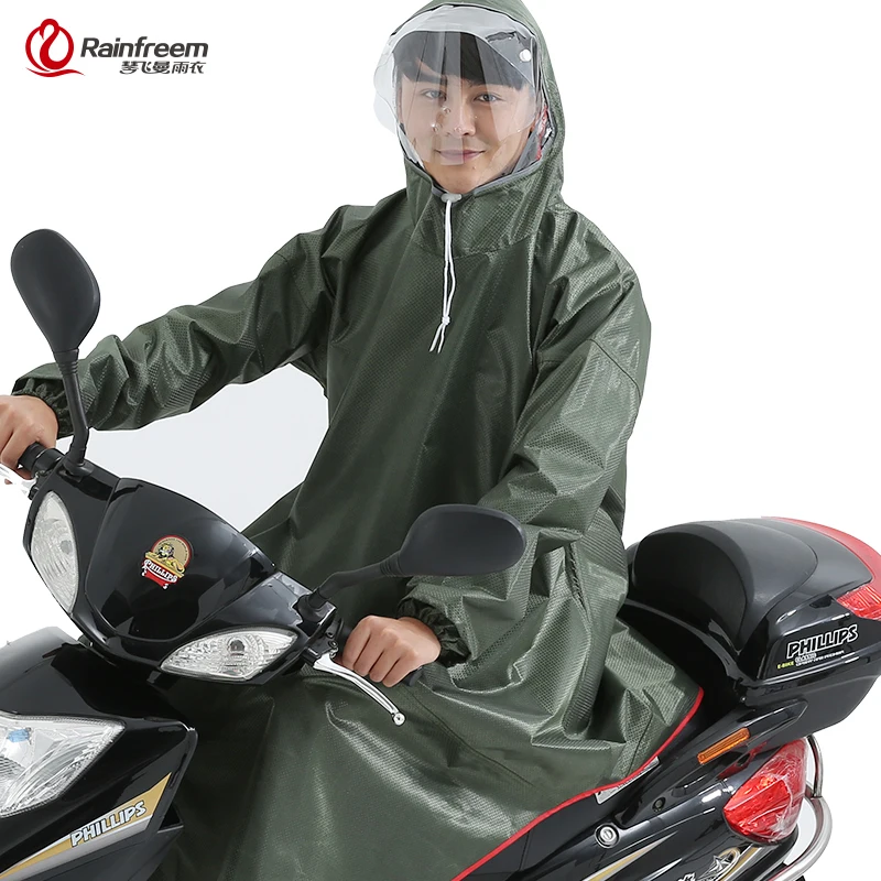 Rainfreem Men/Women Impermeable Electromobile/Bicycle Rain Poncho Thick