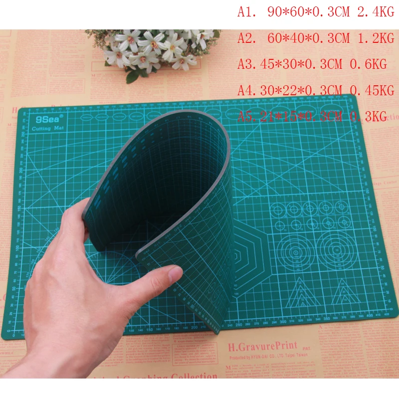 

A5 A4 A3 A2 Pvc Rectangle Grid Lines Self Healing Cutting Mat Tool Fabric Leather Paper Craft DIY Tools