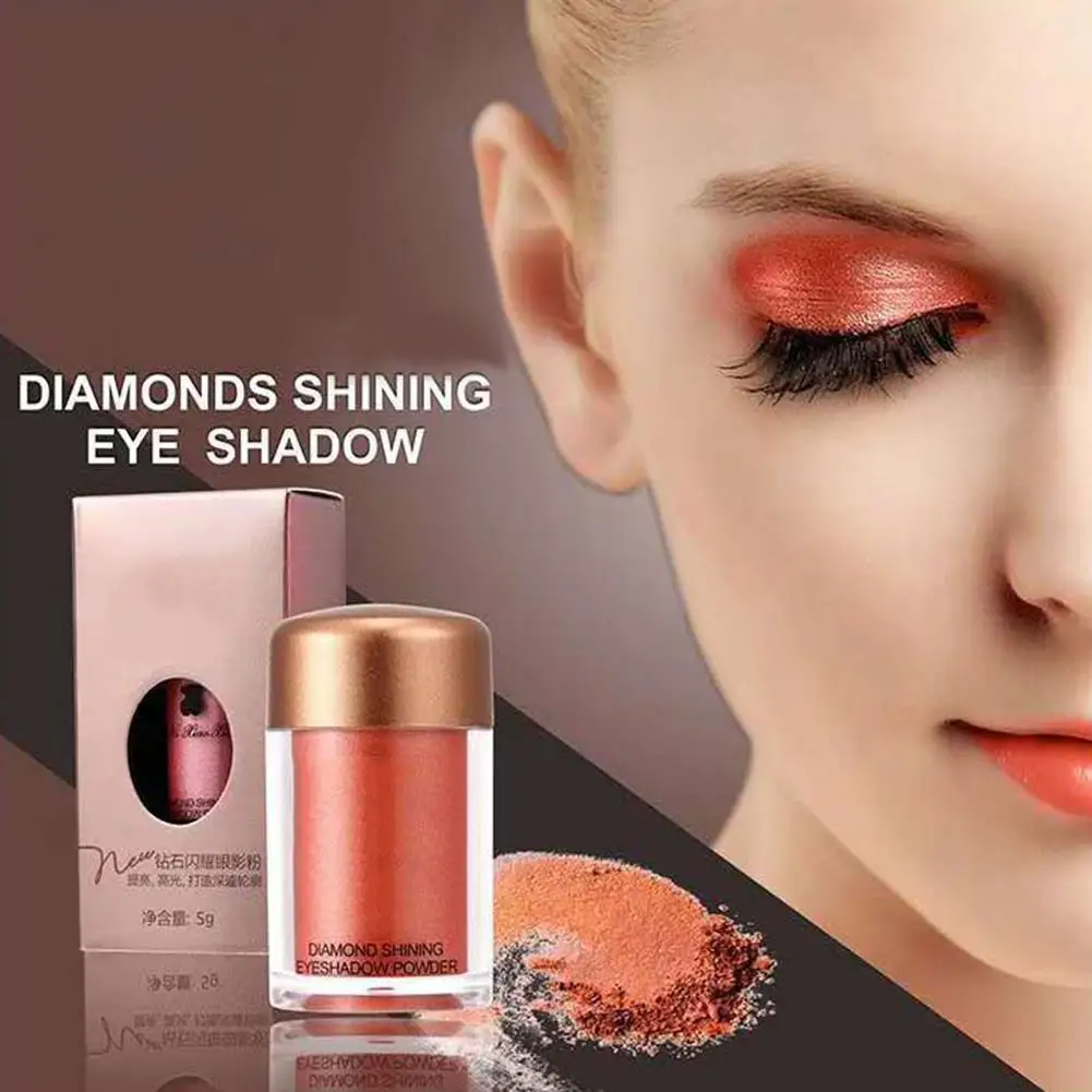 

12 Colors Shiny Eyeshadow Powder Glitter Pigment Makeup Brightening Highlighter 12 Colors