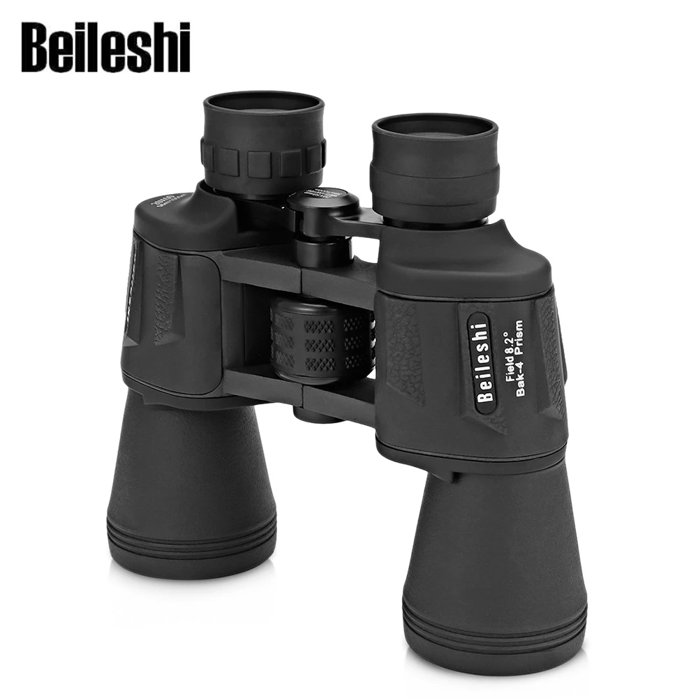 Beileshi 20X50 56M / 1000M HD Vision Wide angle Prism Binocular Outdoor Folding Telescope For
