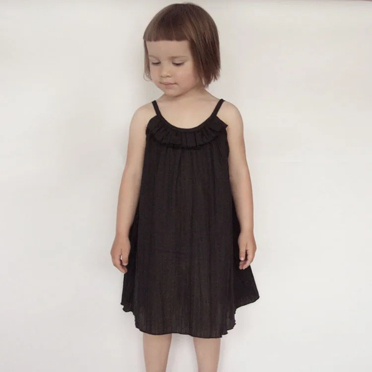 2015 Big Kids Girls Cotton Ruffle Dresses Baby Girl Summer TuTu Fashion