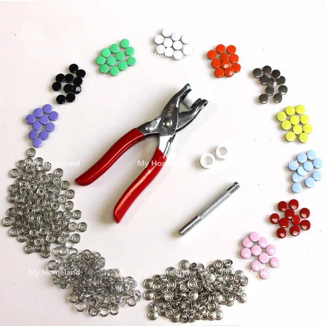 100 Sets 10 Kleuren 95mm Effen Koper Prong Drukknopen Fasteners