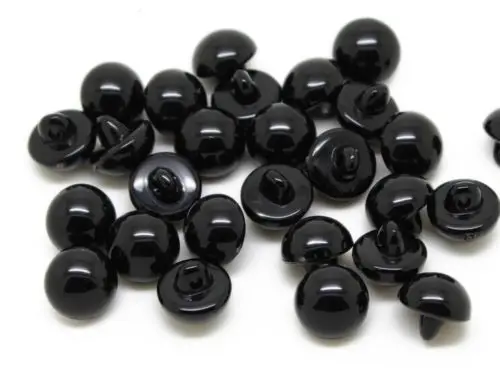 100 шт пуговицы круглые грибы куполообразные Швейные хвостовик черный DIY Глаза животных игрушки Diy