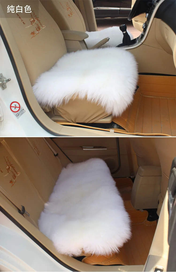 Натуральный мех, комфорт, аутентичная пушистая овчина, чехол для сидения автомобиля, мягкая подушка для сидения автомобиля, изготовленная из австралийской шерсти, для автомобиля