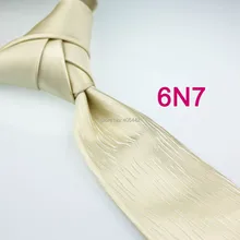 Yibei Coachella связи крем одноцветное Цвет узел контрастными полосками Средства ухода за кожей Шеи Галстук Лоскутная Формальное Средства ухода за кожей шеи галстук качество галстук Gravata