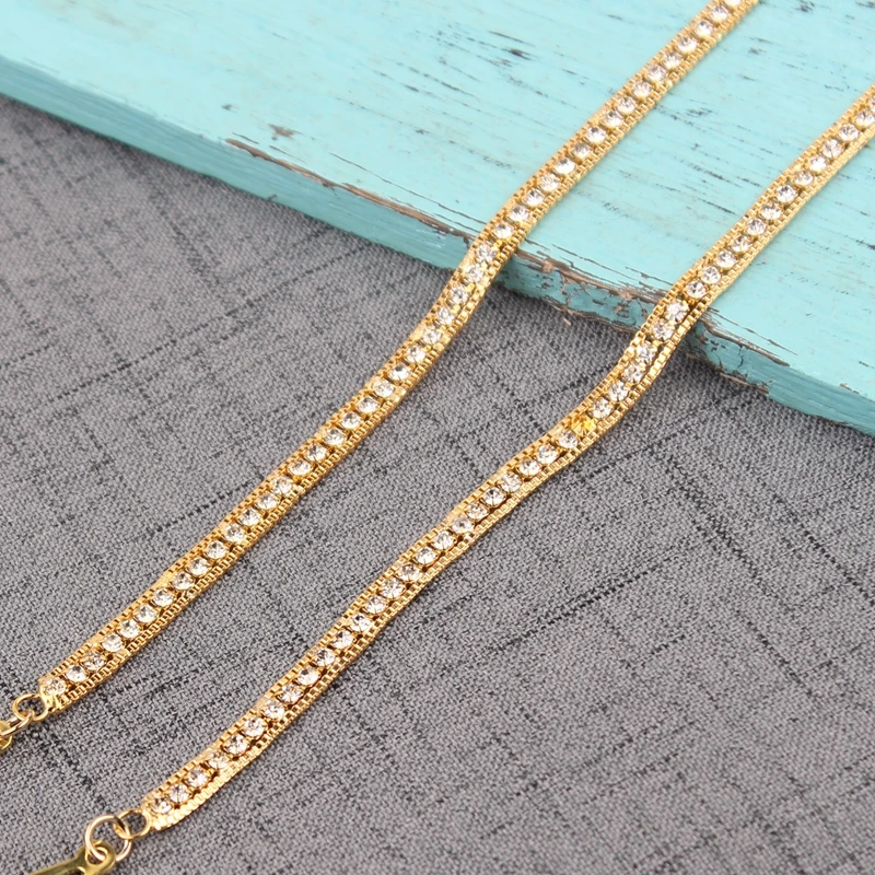 New Fashion Double shoulder bra shoulder strap chain rhinestone