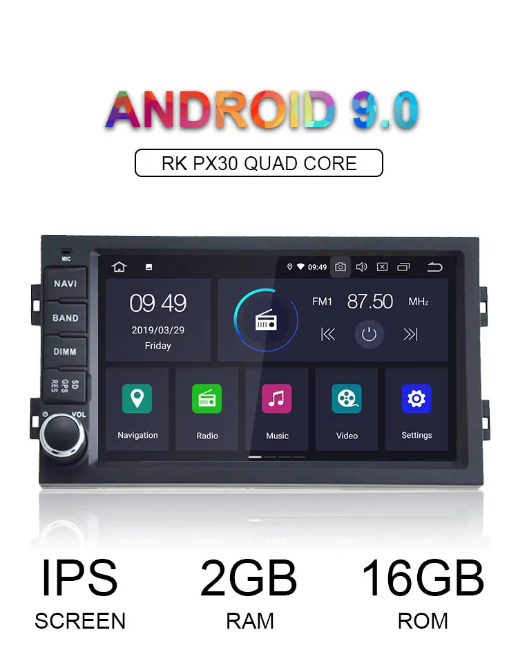 Best LJHANG 1 Din Android 9.0 Car DVD Player For Peugeot 308/308s 2013-2017 Car Multimedia Player Radio WIFI Audio automotive RDS DSP 1