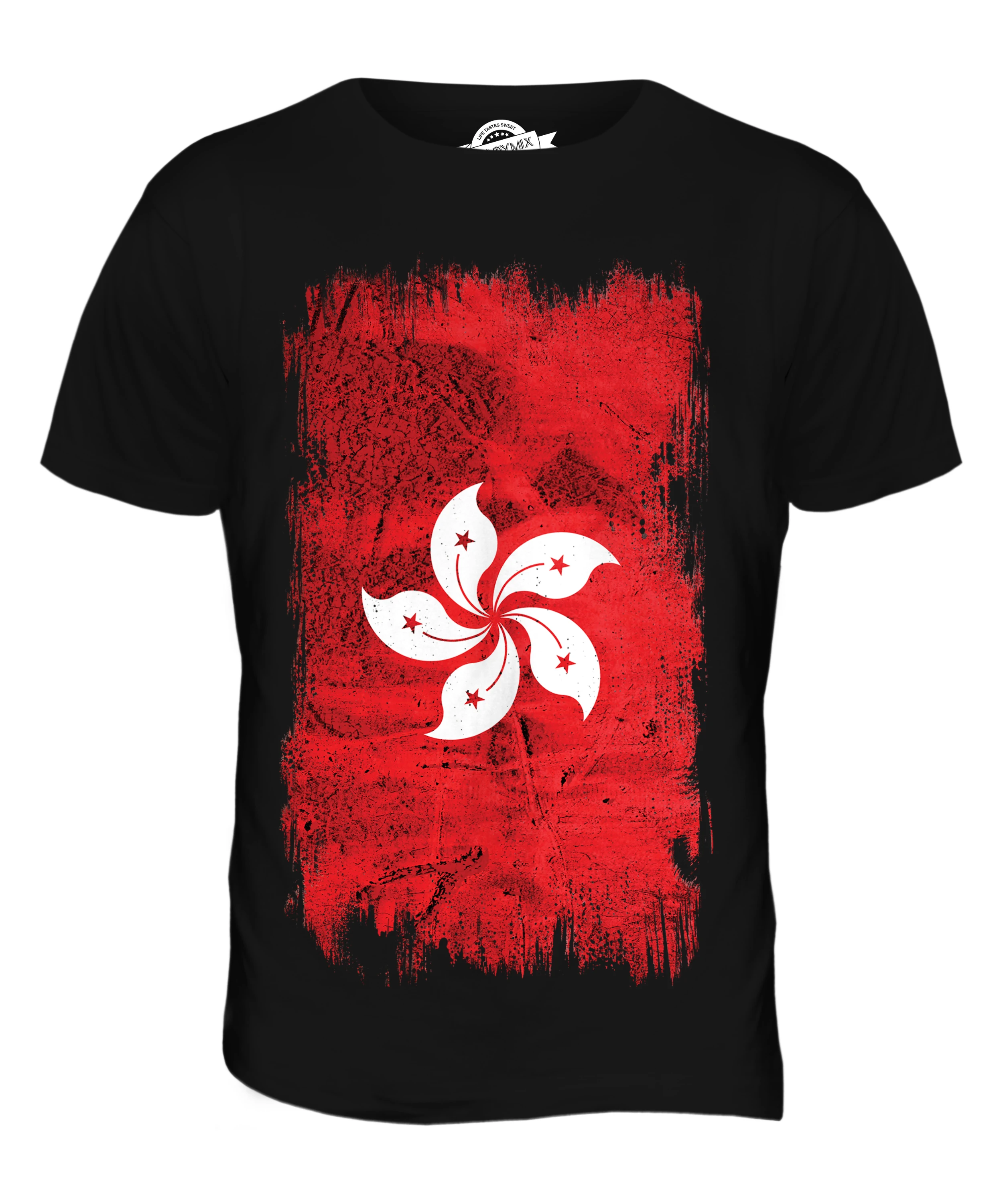 HONG KONG GRUNGE DRAPEAU HOMMES T SHIRT HEUNG GONG FOOTBALLER