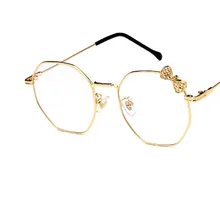 Ретро полигон Металл плоское зеркало мода лук очки рамки с оправа для очков kickoff