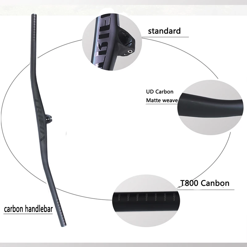 MTB Handlebars Bicycle Handle Carbon Integrated Stem TRIFOX -2 Degree One-shaped