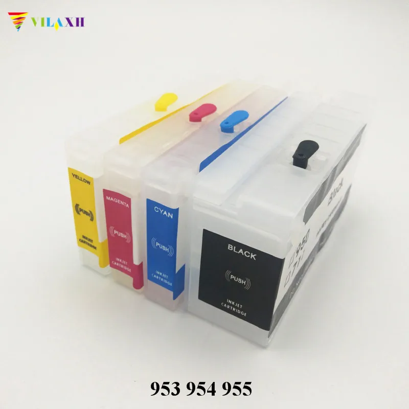 Многоразовый чернильный картридж vilaxh 953xl 954xl для замены картриджей HP 953 954 955 952 XL