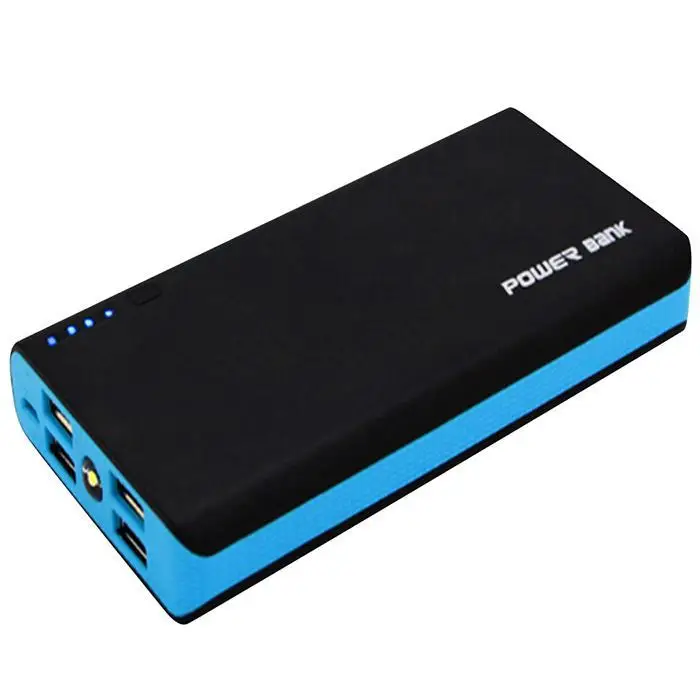 4 USB DIY Battery Case External Flashlight Emergency Housing Box LED Charging USB Power Bank Charger No 18650 Lithium Batteries