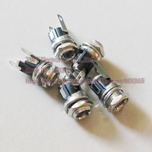 

DC Female DC5.5/2.1 Jack Socket Panel-Mount Connector 5.5x 2.1mm ,DC chassis jack , 10pcs ,Free shipping