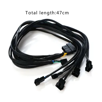 

1 to 6 Chassis Fan PWM Sub Cable 4 Pin Motherboard Cable Network Adapter Cable High Quality