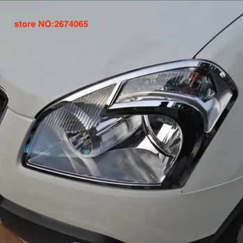 

For 2007 2008 2009 2010 2011 2012 Nissan Qashqai Dualis ABS Chrome Headlight Cover Front Lamp Frame Trim Car Styling Accessories