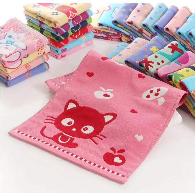 

100% cotton Three layers gauze super soft Hand Towels Adult Children cartoon face towel absorbent towel