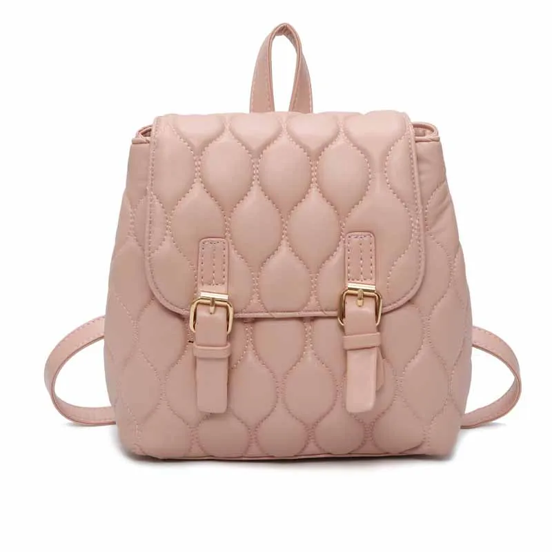 

Women Backpack Mini 2018 New Style Soft PU Leather Diamond Lattice Brand Designer Woman Backpack Bag Casual Travel Rucksack