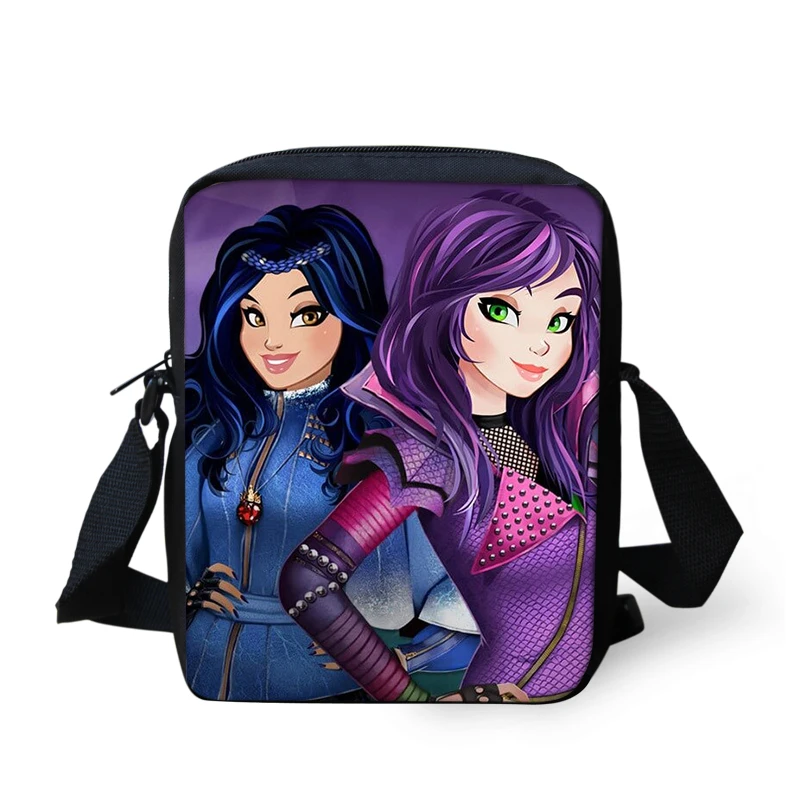 Thikin Descendants Shoulder Messenger Bag Crossbody School Supplies for Girls School Supplies Shopping Bags Mochila Infantil