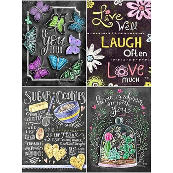 

Diamond Painting Cartoon Letter Blackboard Drawing Full Round Diamond Embroidery Cartoon Rhinestone Painting Child Gift a1365