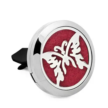 

Butterfly Cat Essential Oil Car Diffuser Locket Vent Clip 316L Stainless Steel Perfume locket Magnetic Car Air Vent Freshener