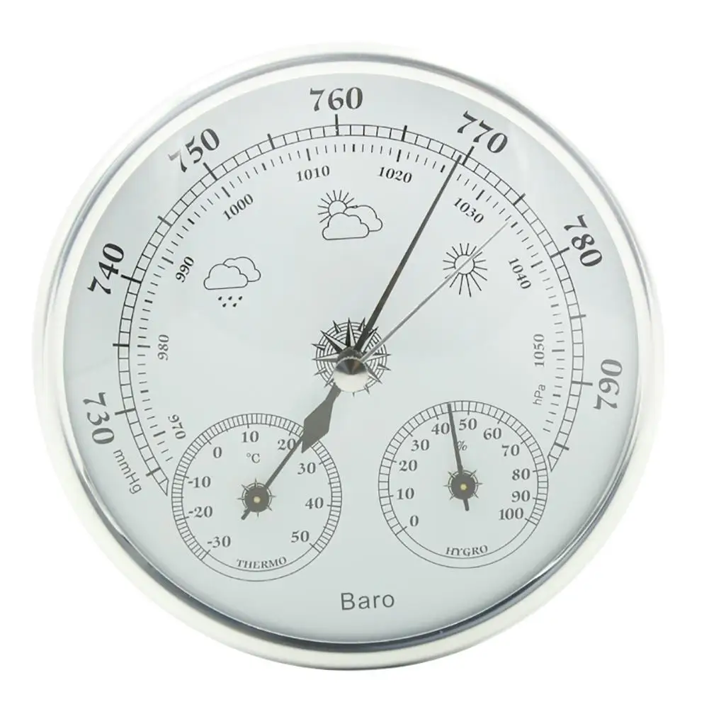 

3-in-1 Indoor And Outdoor Thermometer Hygrometer Barometer Multi-function Eye Rain Watch High Precision Barometer