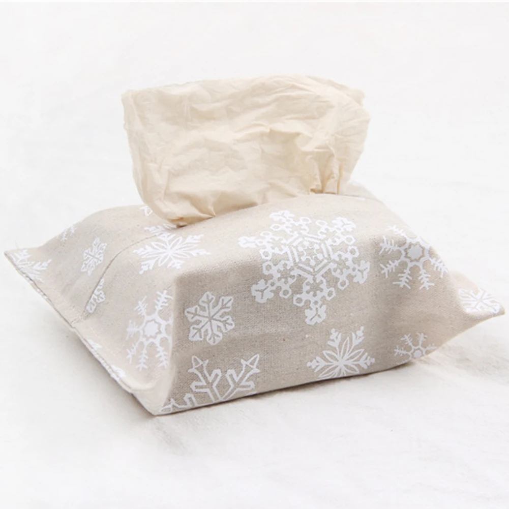 

Bathroom Paper Holder Cloth Container Tissue Box Cotton Linen Napkin Case Home Convenient