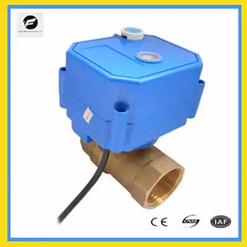 

CWX-25S 1/2'' DN15 2-way brass mini motorized ball valve with manual override function and position indicator DC3-6v CR01 2 wire