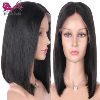 

EAYON HAIR Long Bob Human Hair Lace Front Wig Brazilian Silky Straight Hair Wigs Glueless Lace Wig For Black Women Remy Hair