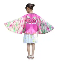 Новинка, пончо и капюшон для плаща, бабочки, крылья, сова, шарф шаль с принтом, пашмины, Детский костюм, аксессуар