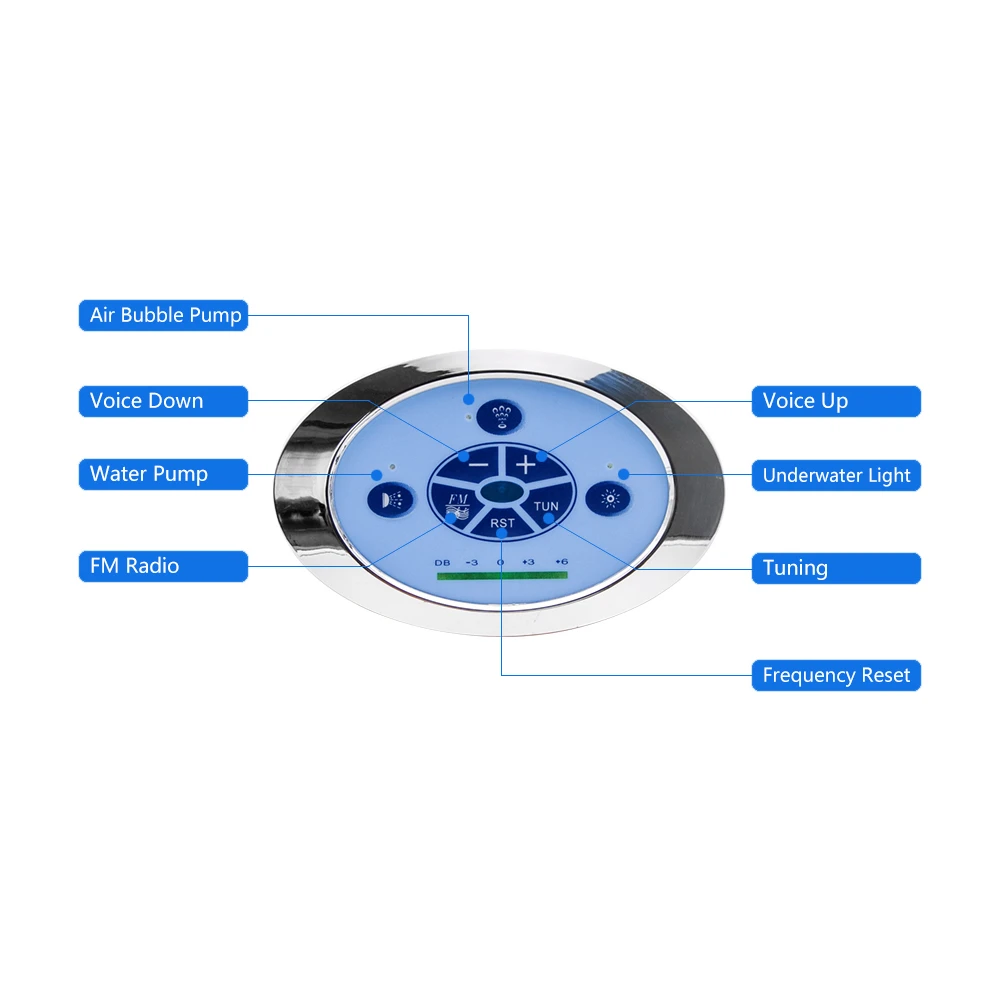 1 комплект, гидромассажная Ванна, спа комбо, массажная ванна, управление клавишами, прессование, водонепроницаемый водяной насос, светильник с ветровым дном, вихревая панель, FM радио