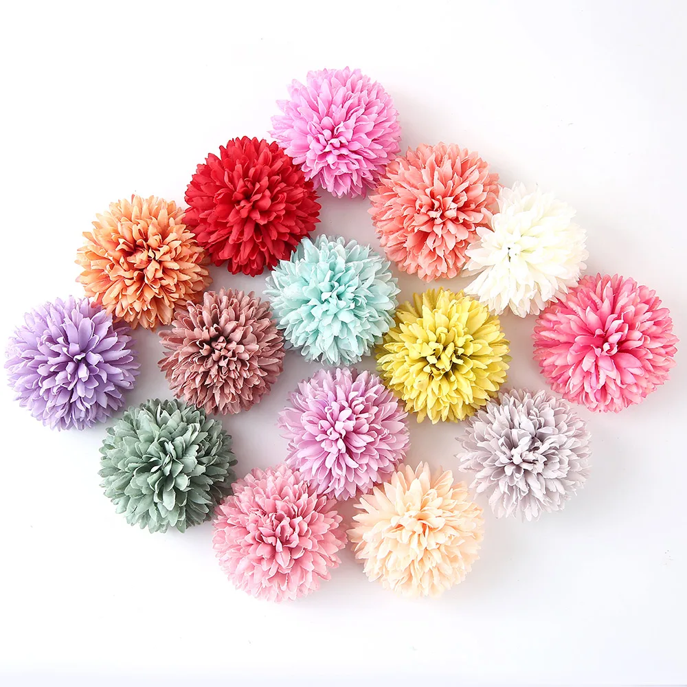 

2pcs silk artificial flower carnation flower head For wedding home decoration DIY flower wall gift box shoes clothing headwear