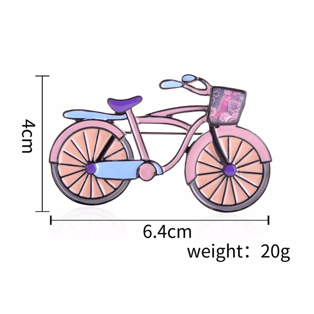 Новинка, Женская Брошь, креативные велосипедные булавки, сплав, эмаль, броши для костюма, шарф, воротник, аксессуары, зажимы, эмалированные значки, ювелирные изделия