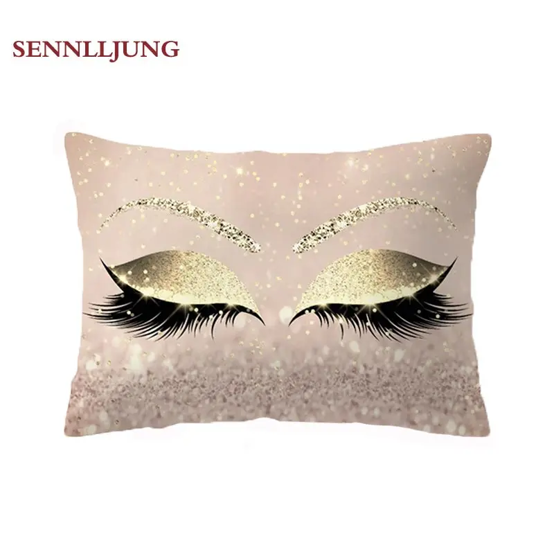 

SENNLLJUNG New products sell glamorous eye pattern pillowcases sequin pillow case anime pillow Waist PillowcasRectangle 30*50cm