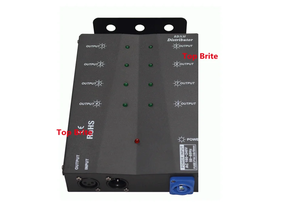 1 шт./лот коробки посылка DMX Splitter DMX512 свет прожекторов усилитель сигнала Splitter 8 способ DMX Дистрибьютор новое поступление
