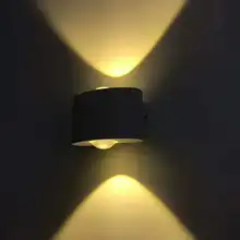 Настенный светодиодный светильник 2W 6W украшают черно-белые настенные светильники для дома