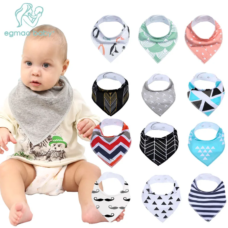 

8pcs/lot Cotton Bandana Drool Bibs Saliva Towel for Drooling and Teething Pack of 8 Cute and Comfortable Unisex Gift for Babies