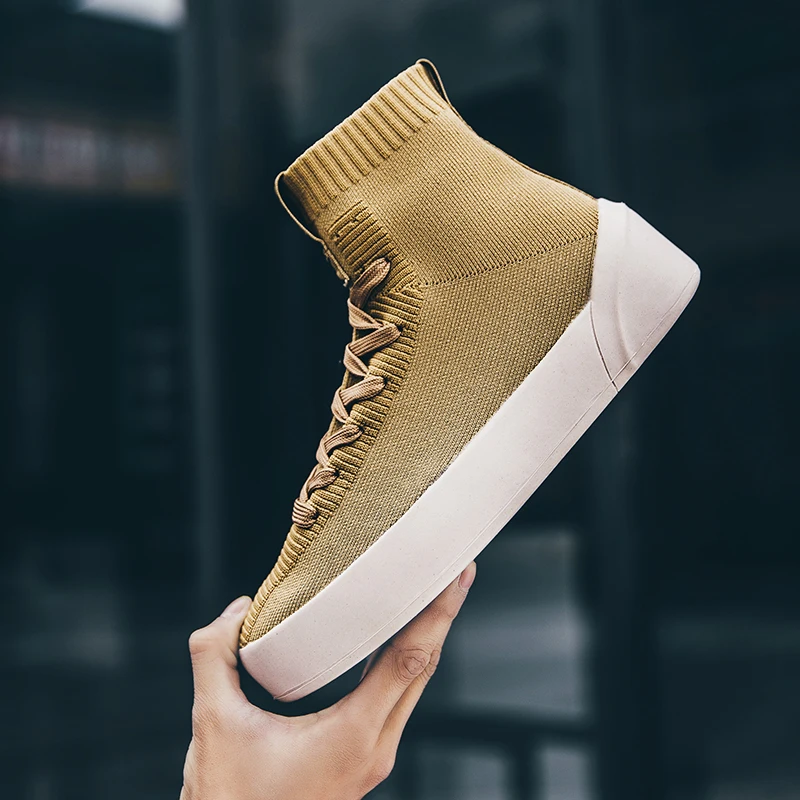 

Spring 2019 Flying Woven Fashion Shoes and Socks Shoes Hong Kong Style Tide original shoes balenciaga Simple style Sneakers
