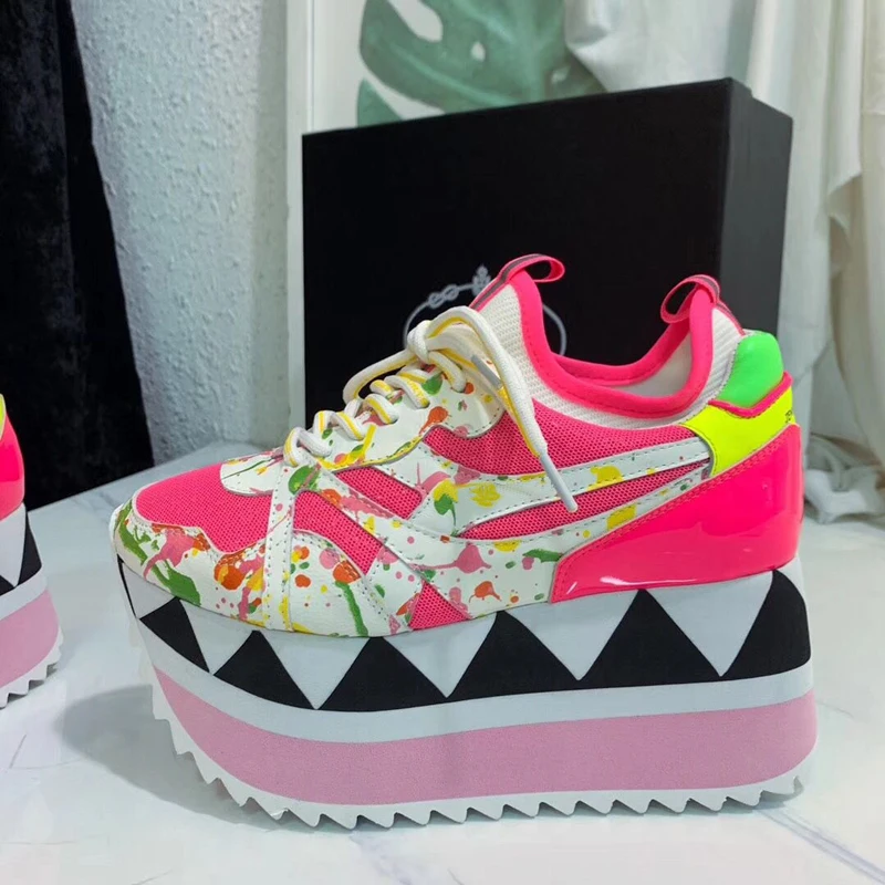 Prova perfetto 2020 Горячие BlingBling Sequins кроссовки на платформе женские разноцветные