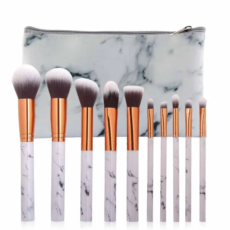 Buy 10 pcs Makeup Brushes sets foundation resin handle