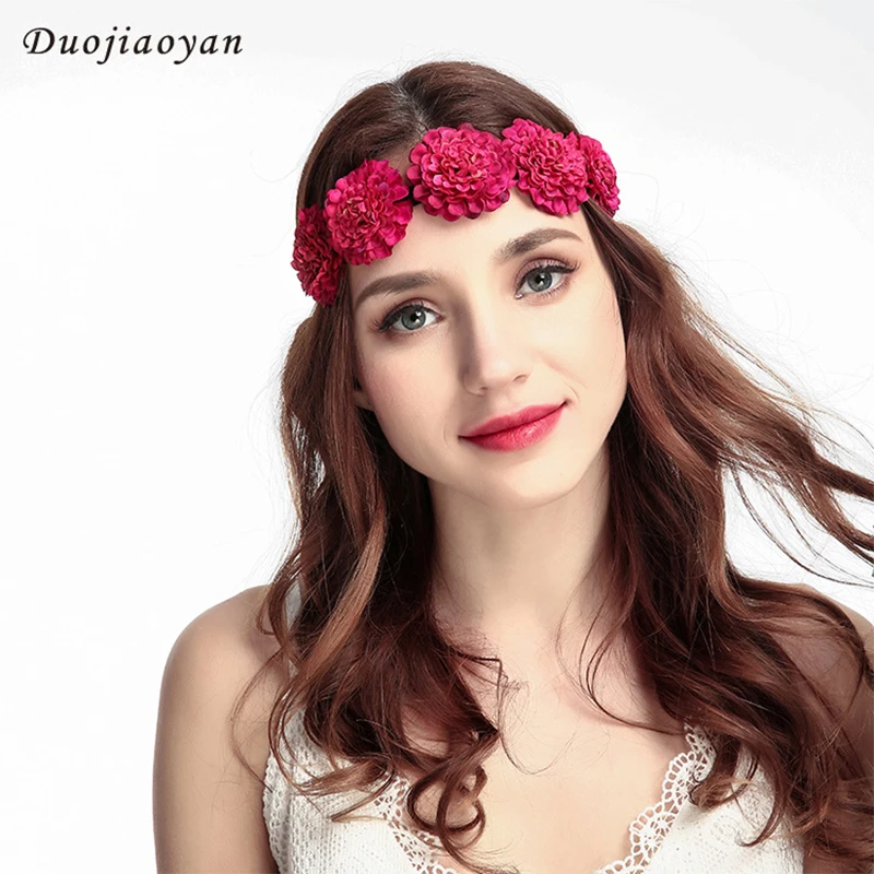 

Women 'S hairband Creative Solid Color Flowers Design Hair Accessory Cross-Border New Style Ms Flowers Hair Band Hair Accessorie
