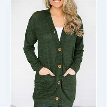 

Sweaters Fashion 2018 Women Cardigan Sweater V-Neck Cardigans Plus Size S-2XL Jumper Long Sleeve Knit Button Casaco Feminino