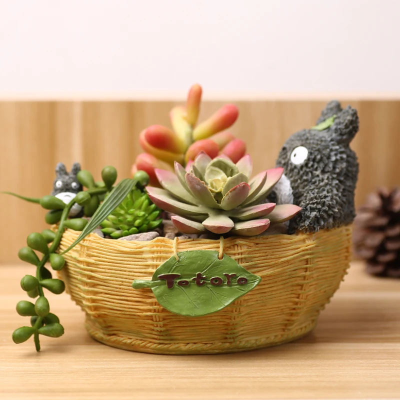 My neigour Totoro фигурки вазы из смолы украшения цветочного горшка забавные