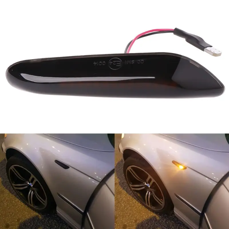

New 1 Pair Vehicle Car Turn Signal Lights LED Turn Indicator Blinker Lamp Signal Lamp Side Marker For BMW E90 E91 E92 E93 E46