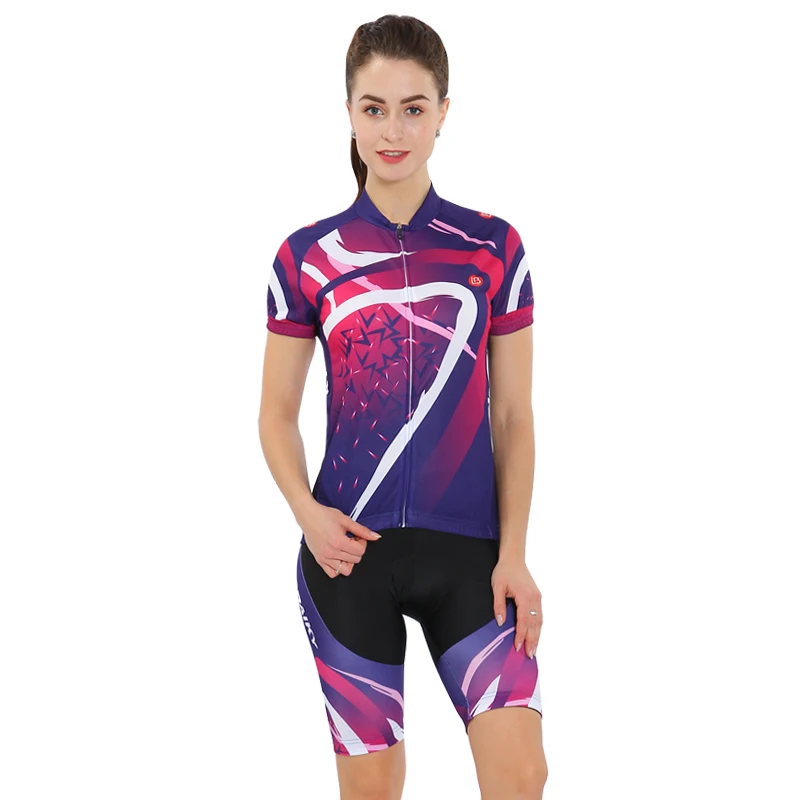 Гоночная Команда Pro, Женский комплект Джерси для велоспорта, Женский комплект для велоспорта, летняя одежда с коротким рукавом для велоспорта, одежда для горного велосипеда, костюм - Цвет: purple
