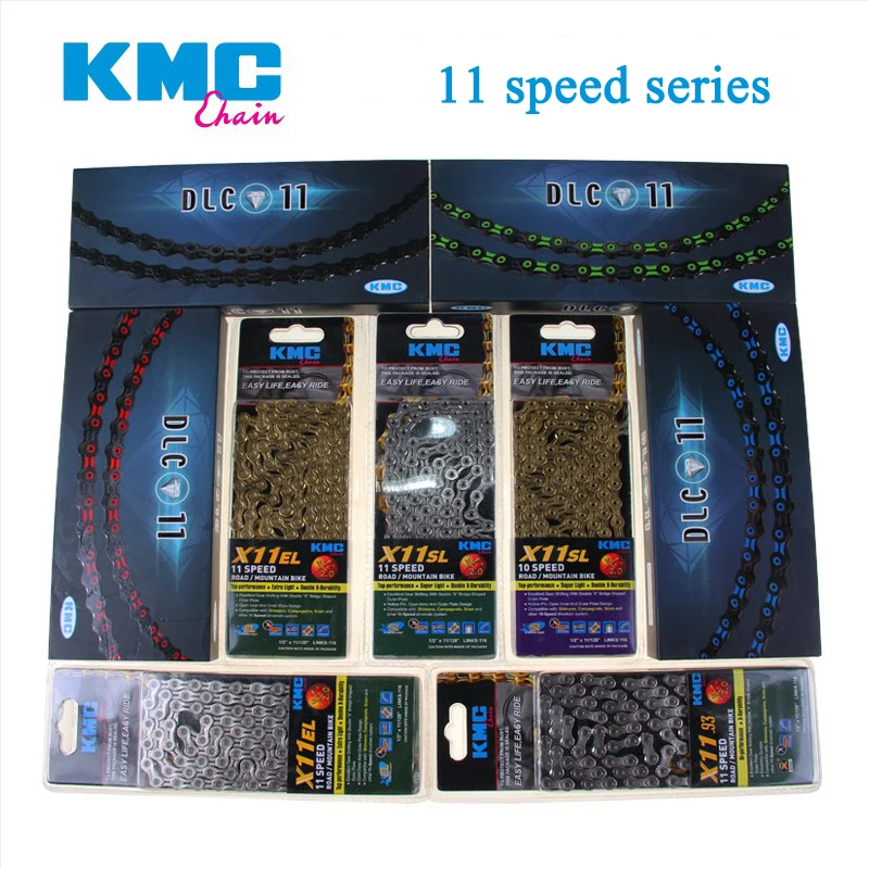 KMC X8 X9 X9sl X10 X10sl X11SL велосипедная цепь 9S 10S 11S золото для MTB/шоссейного велосипеда fo
