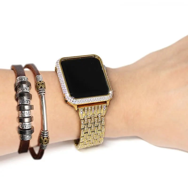 Для Apple Watch Series 4 чехол s с кристаллами и бриллиантами для Shell Роскошный 1 2 3|Ремешки